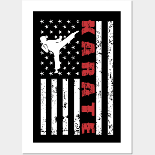 Karate Cobra American Flag Posters and Art